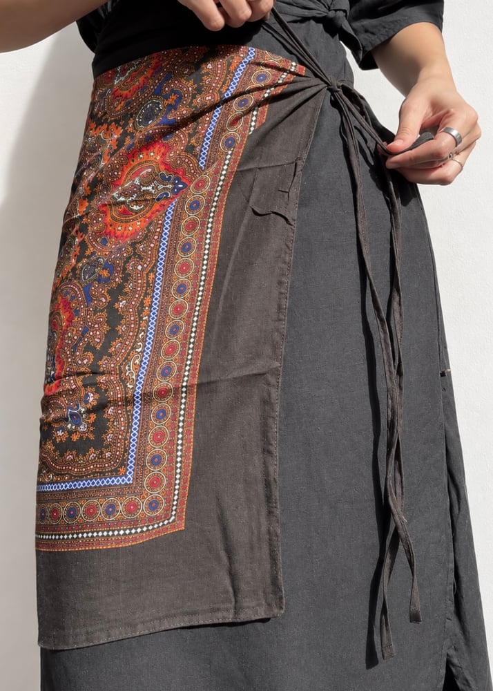Wrap layered skirt 03