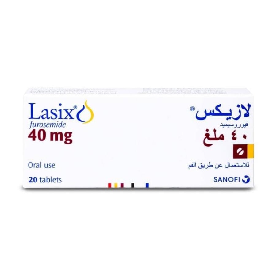 Lasix 40mg - 20 Tablet لازيكس 40 مجم - 20 حبة