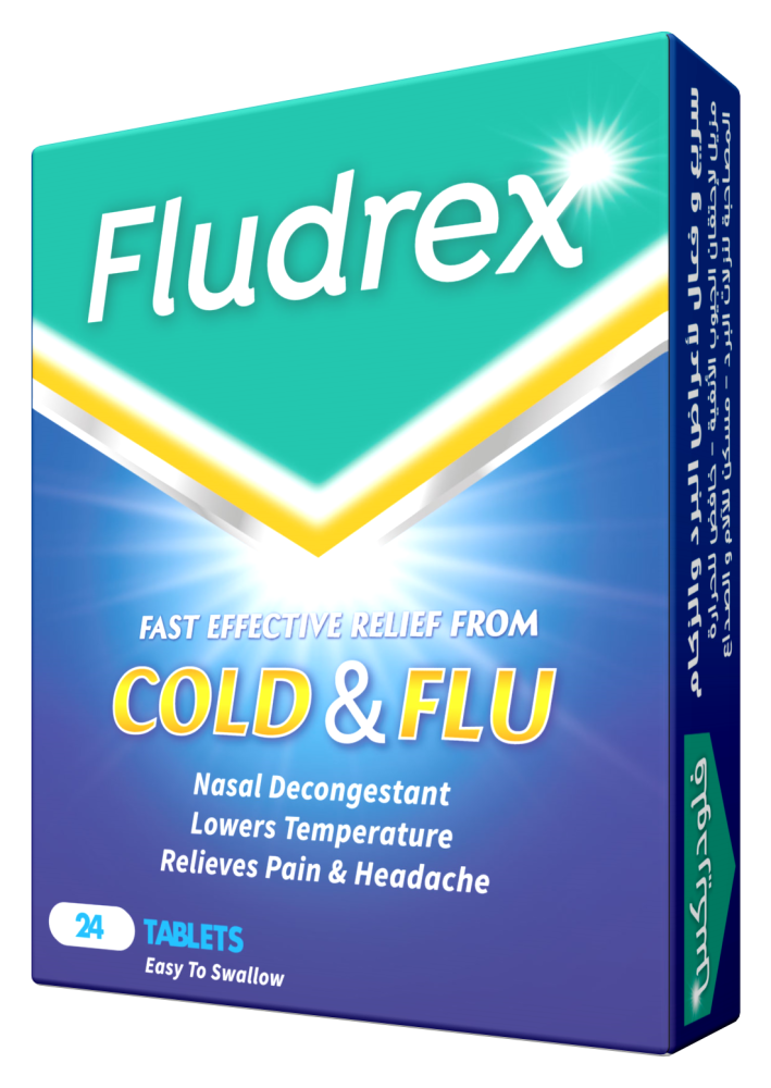 Fludrex 400/32/30/3mg - 24 Tablet فلودريكس 400/32/30/3 مجم - 24 حبة