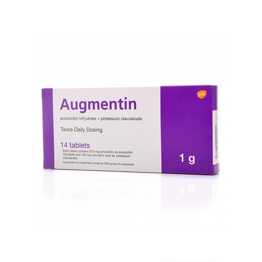 Augmentin 875/125mg - 14 Tablet اوجمنتين 875/125 مجم - 14 حبة
