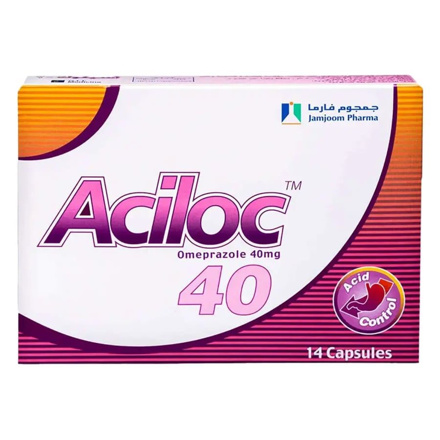 Aciloc 40mg - 14 Capsule اسيلوك 40 مجم - 14 كبسولة