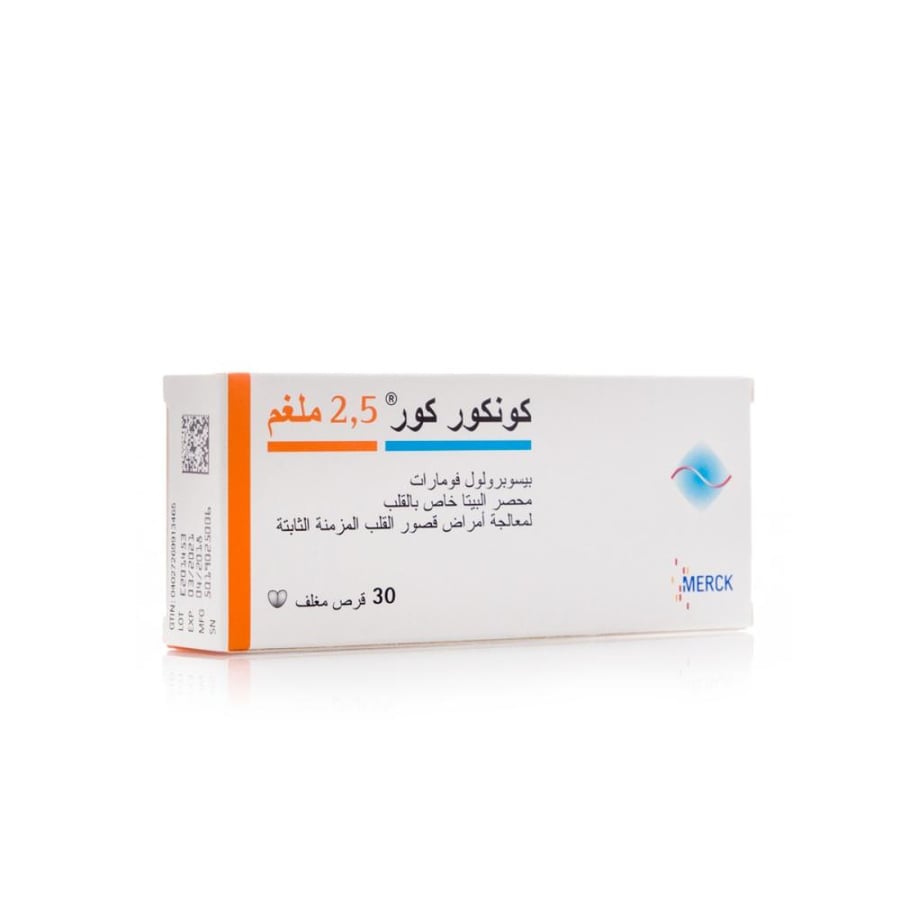 Concor Cor 2.5mg - 30 Tablet كونكور كور 2.5 مجم - 30 حبة