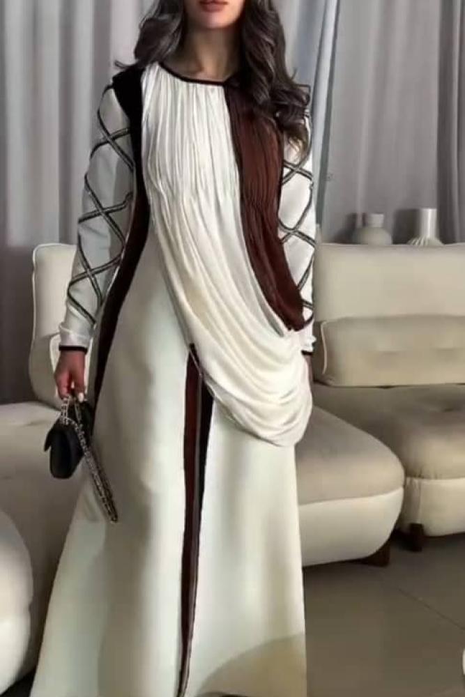 فستان سهرة ناعم شيفون جورجيت تطريز يدوي