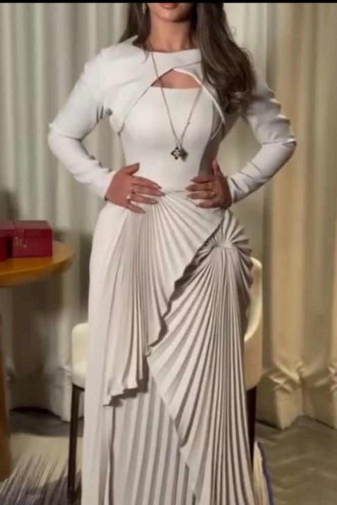 فستان سهرة باربي ناعم بكسرات