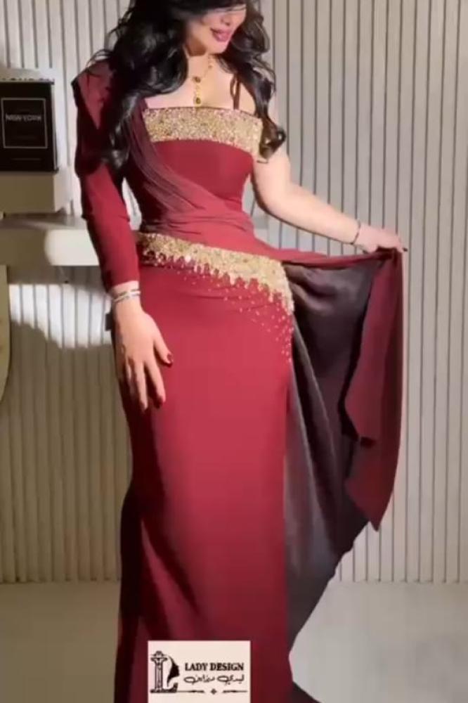 فستان سهرة أنيق كريب استرتش
