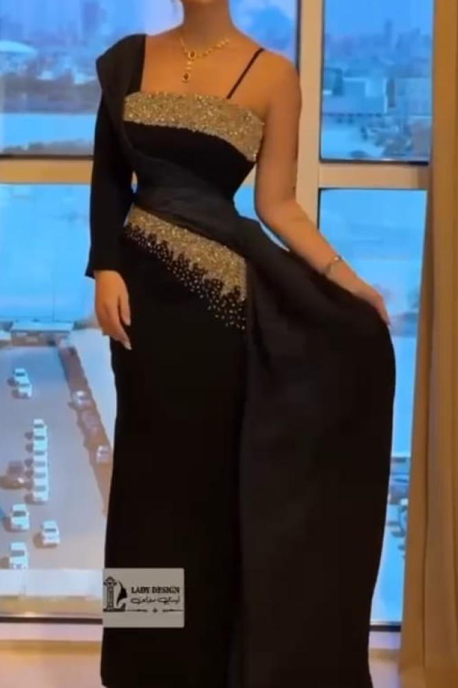 فستان سهرة أنيق كريب استرتش