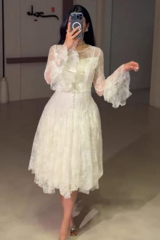 Eid dress with luxurious lace