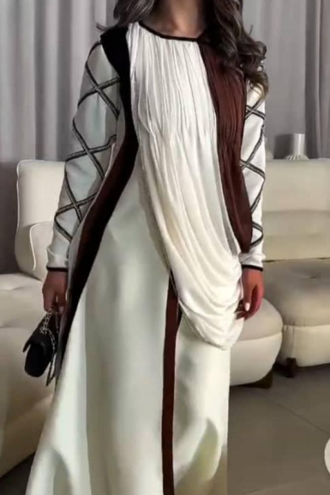 فستان سهرة ناعم شيفون جورجيت تطريز يدوي