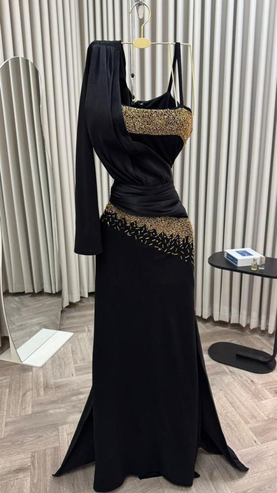 فستان سهرة أنيق كريب استرتش