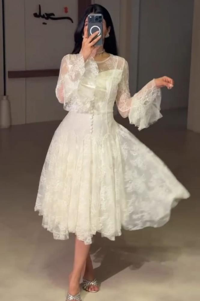 Eid dress with luxurious lace
