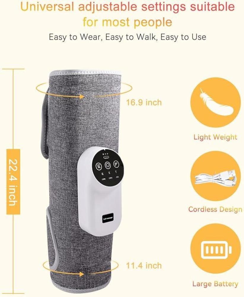 Leg massage device with heat
