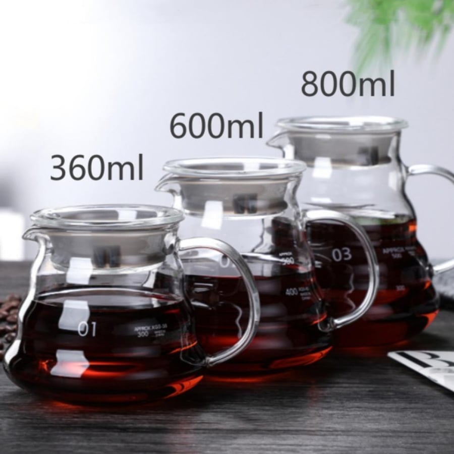 إبريق قهوة زجاجي 360-800مل