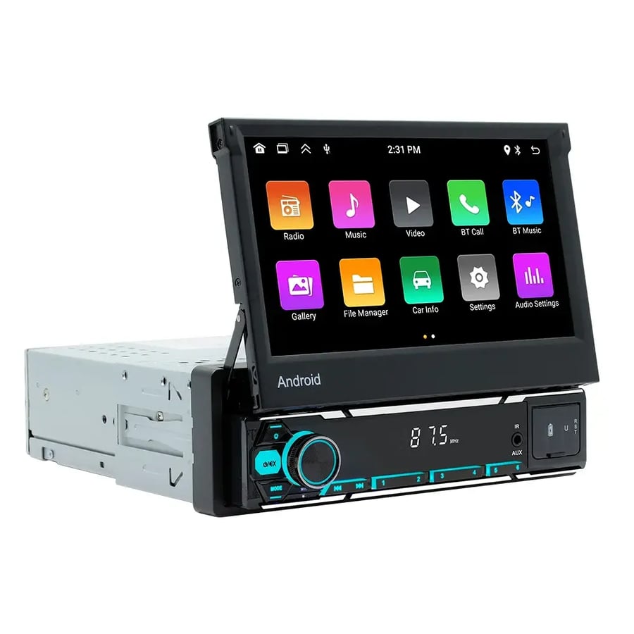 راديو سيارة 1Din 7” مع WiFi وBluetooth وMP5