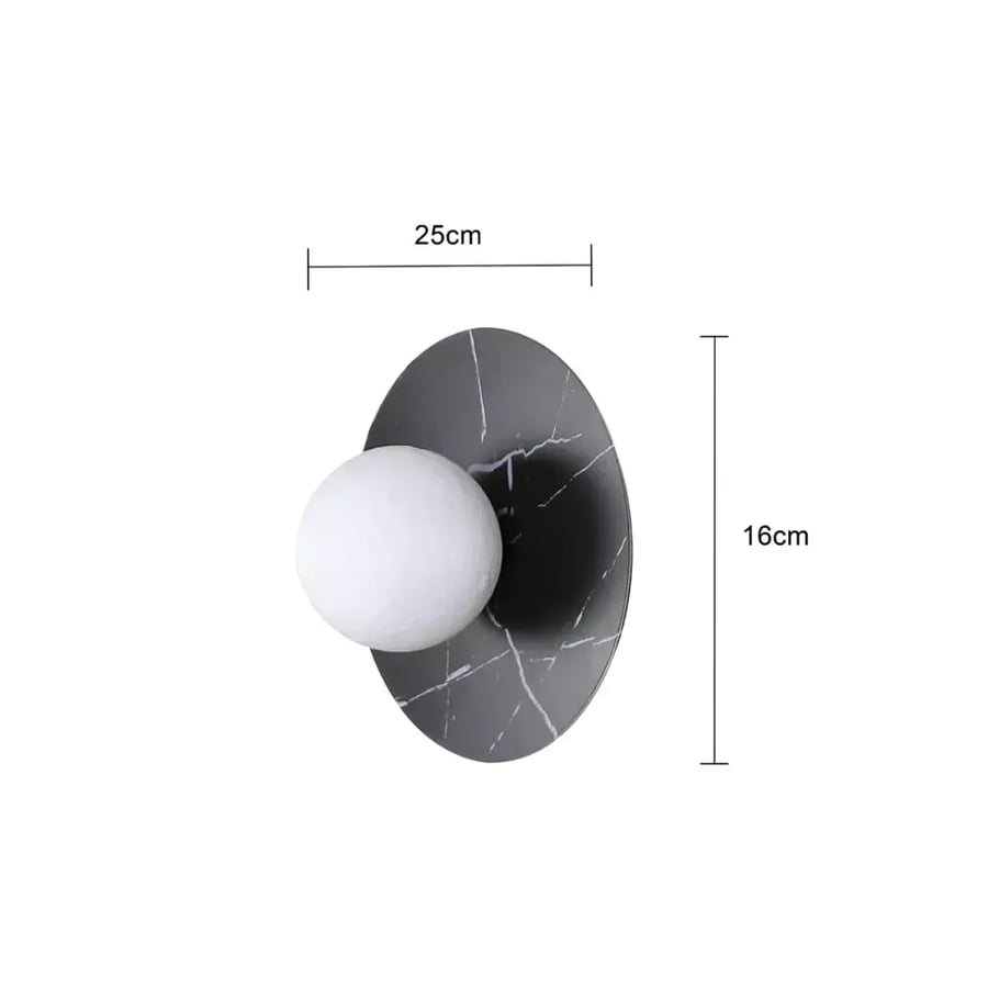 إضاءة أبليك حائط مودرن مفرد أسود G9 1L