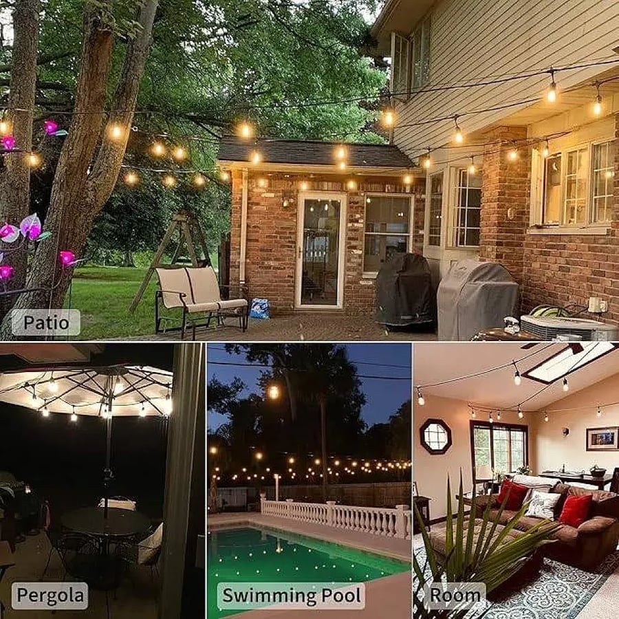 عقود لمبات اناره بلمسة فنية وفاخرة للمناسبات طول 25 متر اسود