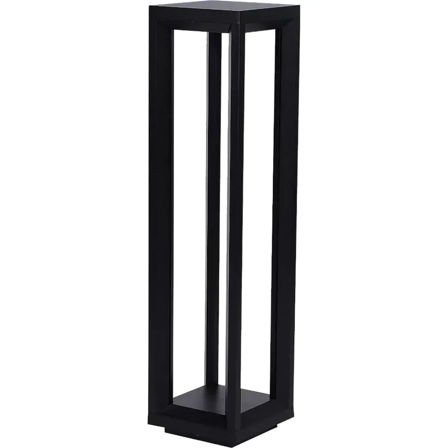 عامود حديقة مربع مجوف خارجي اسود لون الانارة اصفر LED مقاس 6