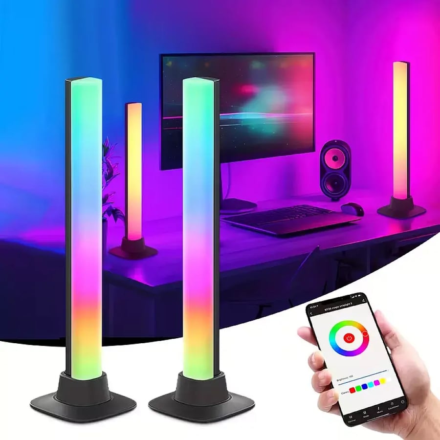 إضاءة طقم مزدوجة مصابيح طاولة ذكية RGB تعمل بمنفذ USB 5V قطع