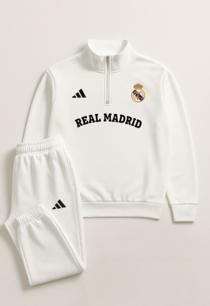طقم ريال مدريد رياضي أبيض الإصدار الرسمي