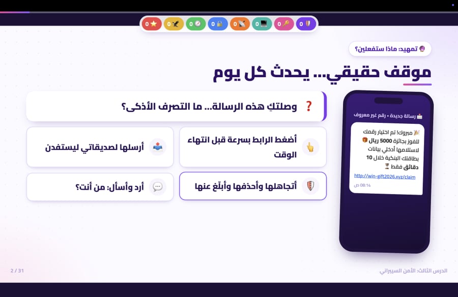 عرض تفاعلي وحدة كاملة - مع المشروع ومحاكي للدروس العملية