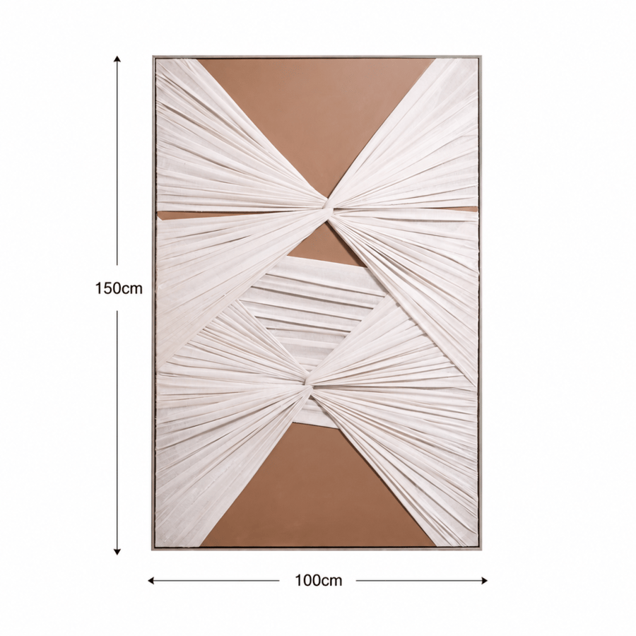 لوحة فنية بإطار ذهبي مقاس 100 × 150 سم