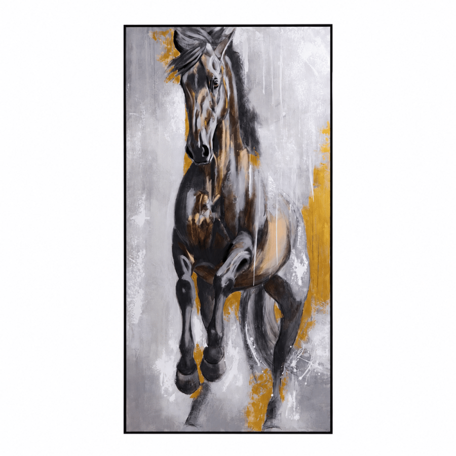 لوحة ديكور بإطار أسود مقاس 100 × 180 سم