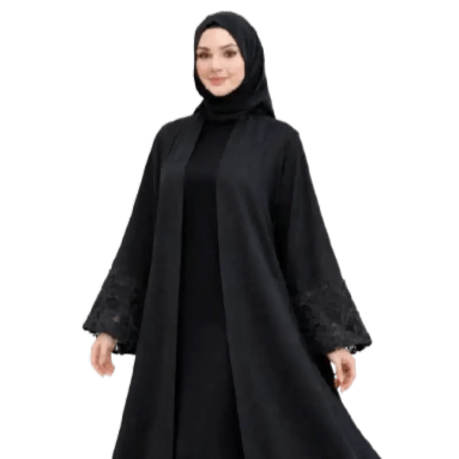 عباية صيفية- عباية كريب فضفاضة -عباية مريحة للجامعة -كريب ملكي كوري