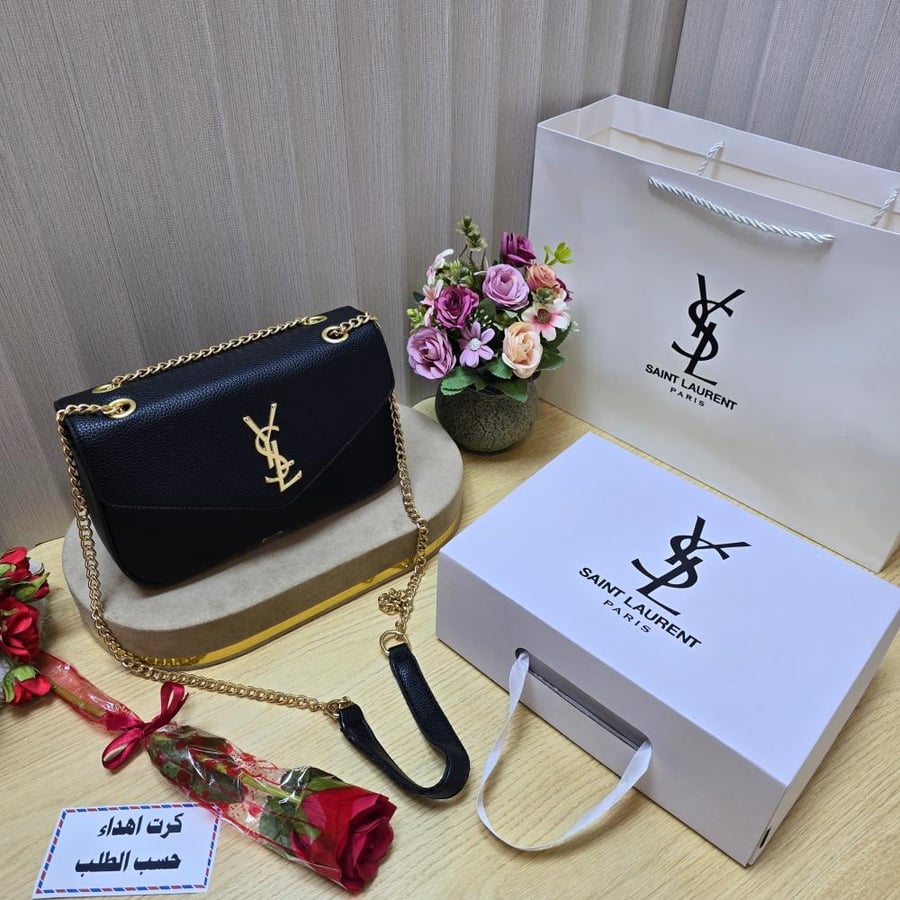 Elegant bags, Afsan Laurent brand, high-quality leather material