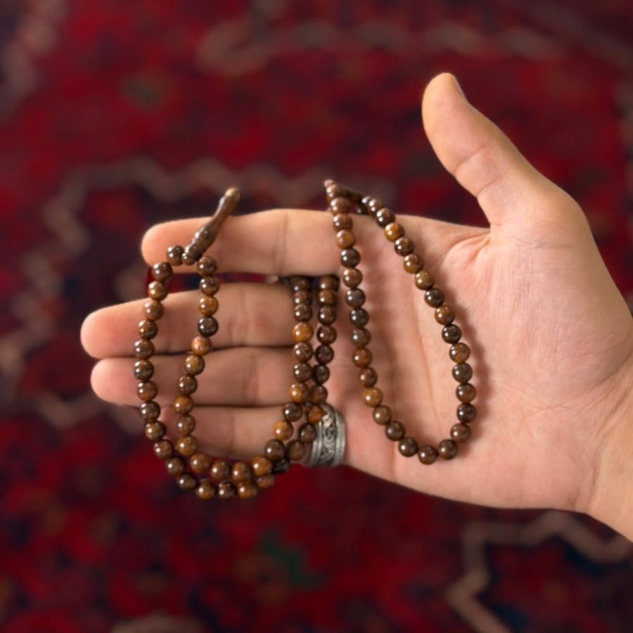سبحة كوك عدد الخرز 99 بني 6 مل