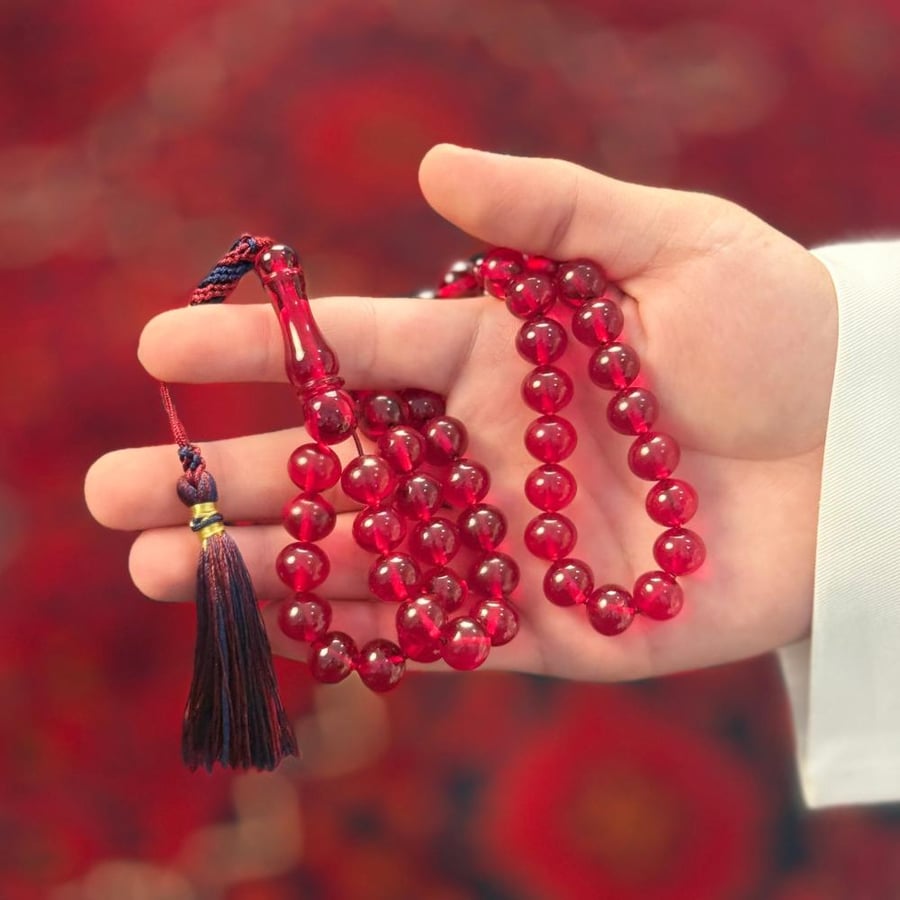 مسباح زعفران أحمر كركوشة شفاف العدد 51