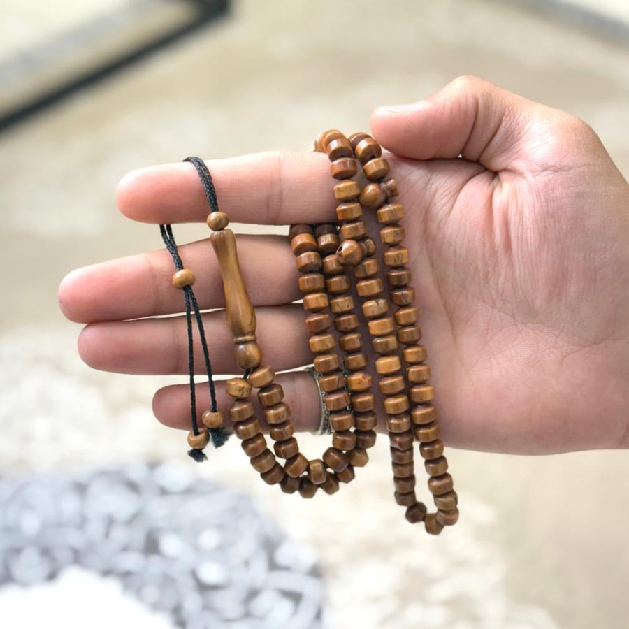 سبحة كوك برميل عدد الخرز 99 بني