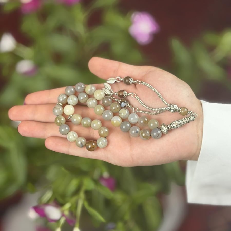 سبحة حجر العقيق عدد الخرز 33