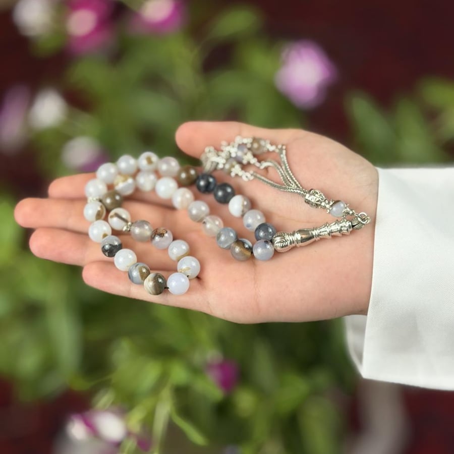 سبحة حجر العقيق عدد الخرز 33