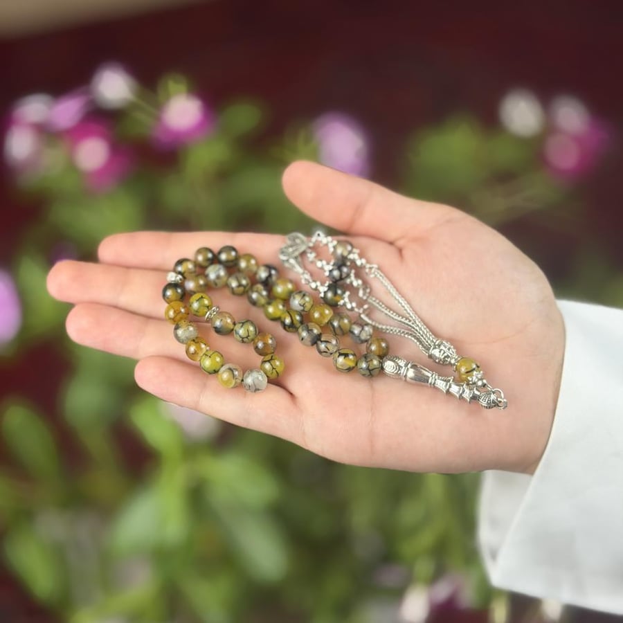 سبحة حجر العقيق عدد الخرز 33