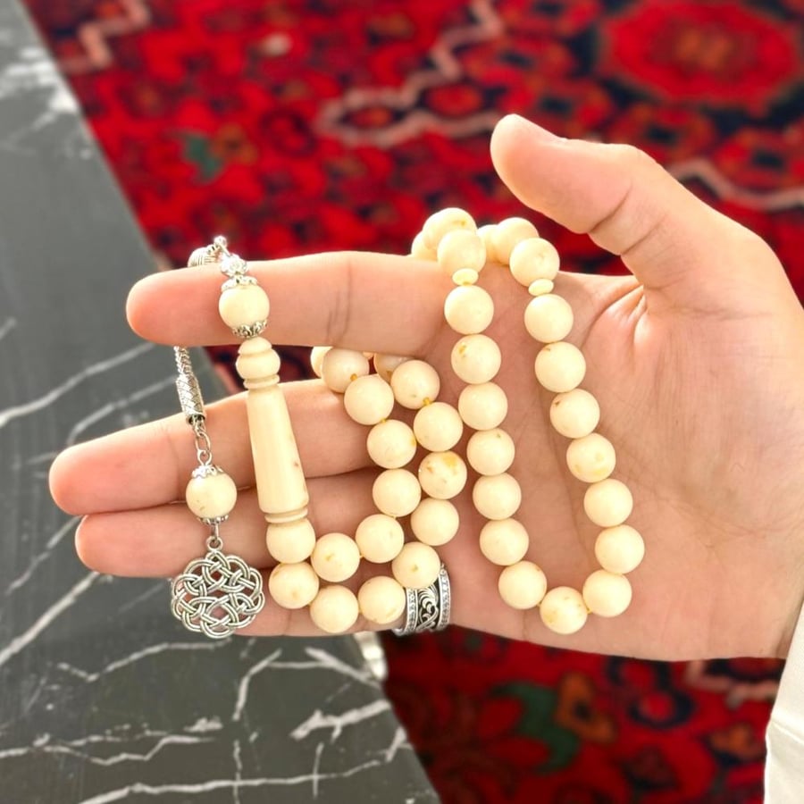 سبحة بكلايت بلجيكي فاخر – لون عاجي العدد 45