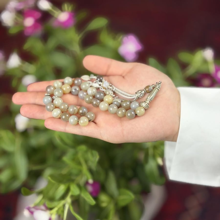 سبحة حجر العقيق عدد الخرز 33