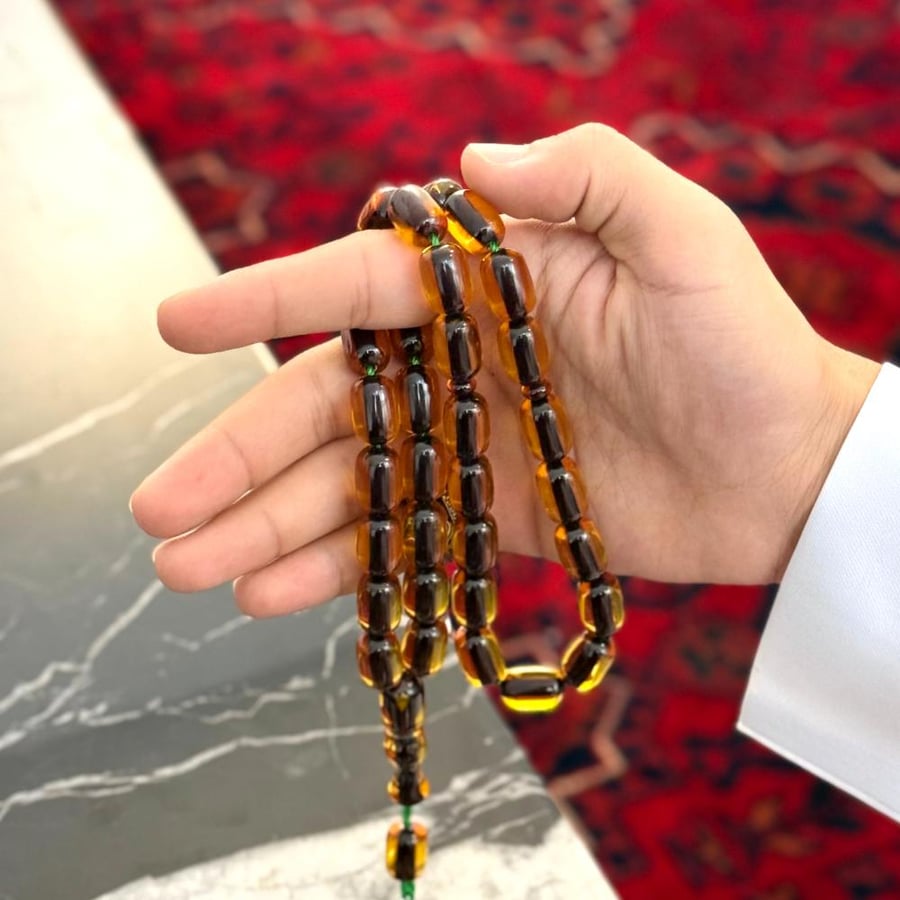 سبحة فاتوران عسلي نادر العدد 33