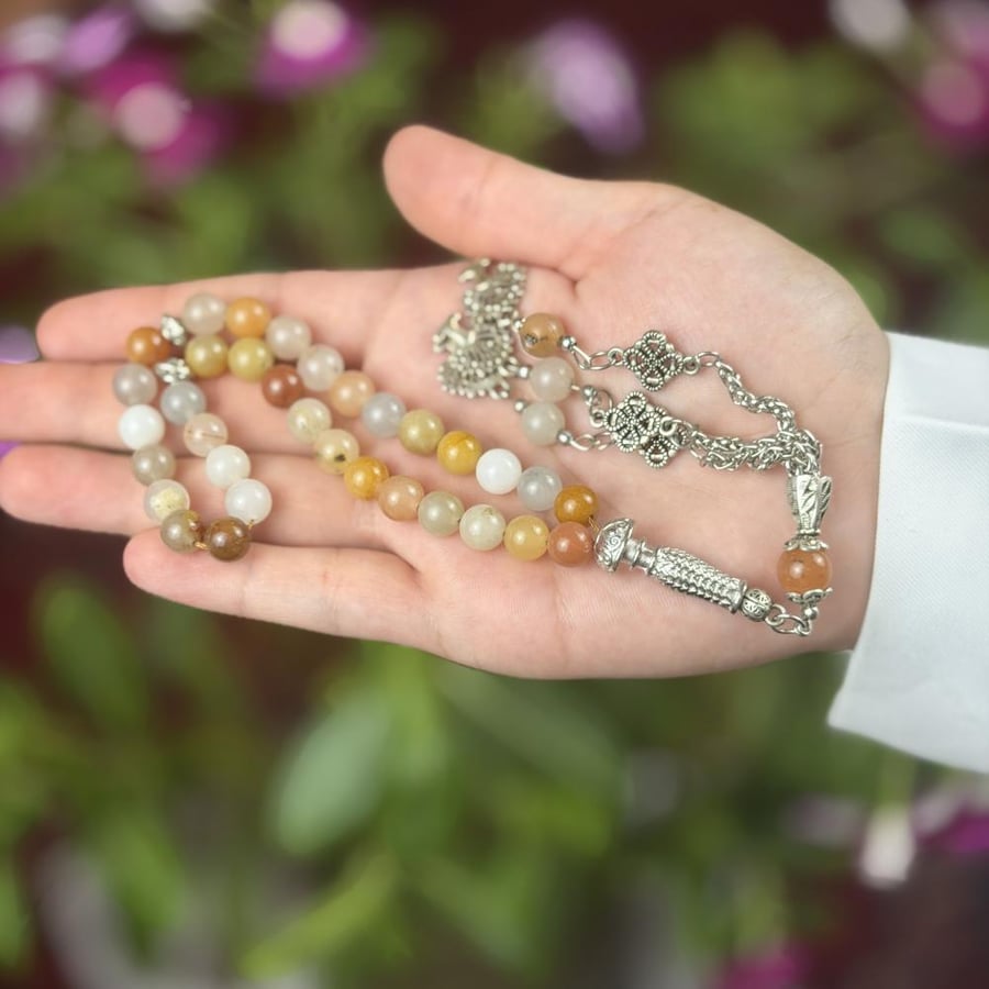 سبحة حجر العقيق عدد الخرز 33