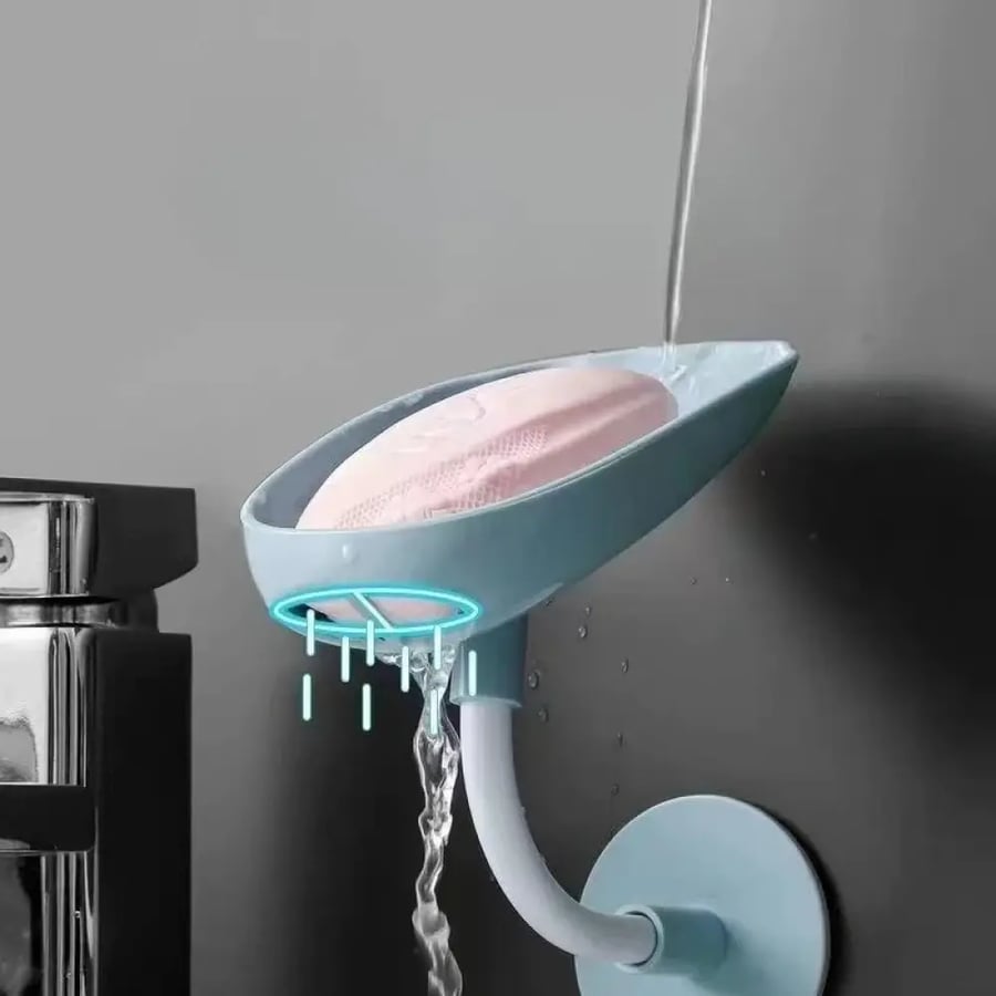 حامل صابون حمام ذاتي التصريف محمول