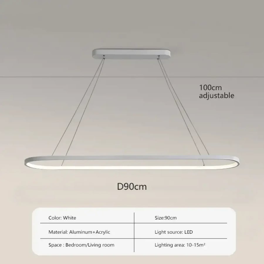 قلادة LED حديثة خطية 70/90 سم