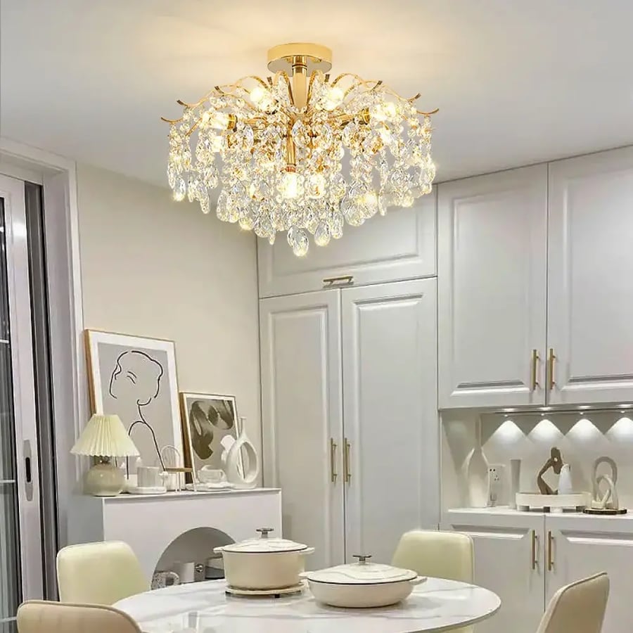ثريا سقف كريستال LED فاخر حديث