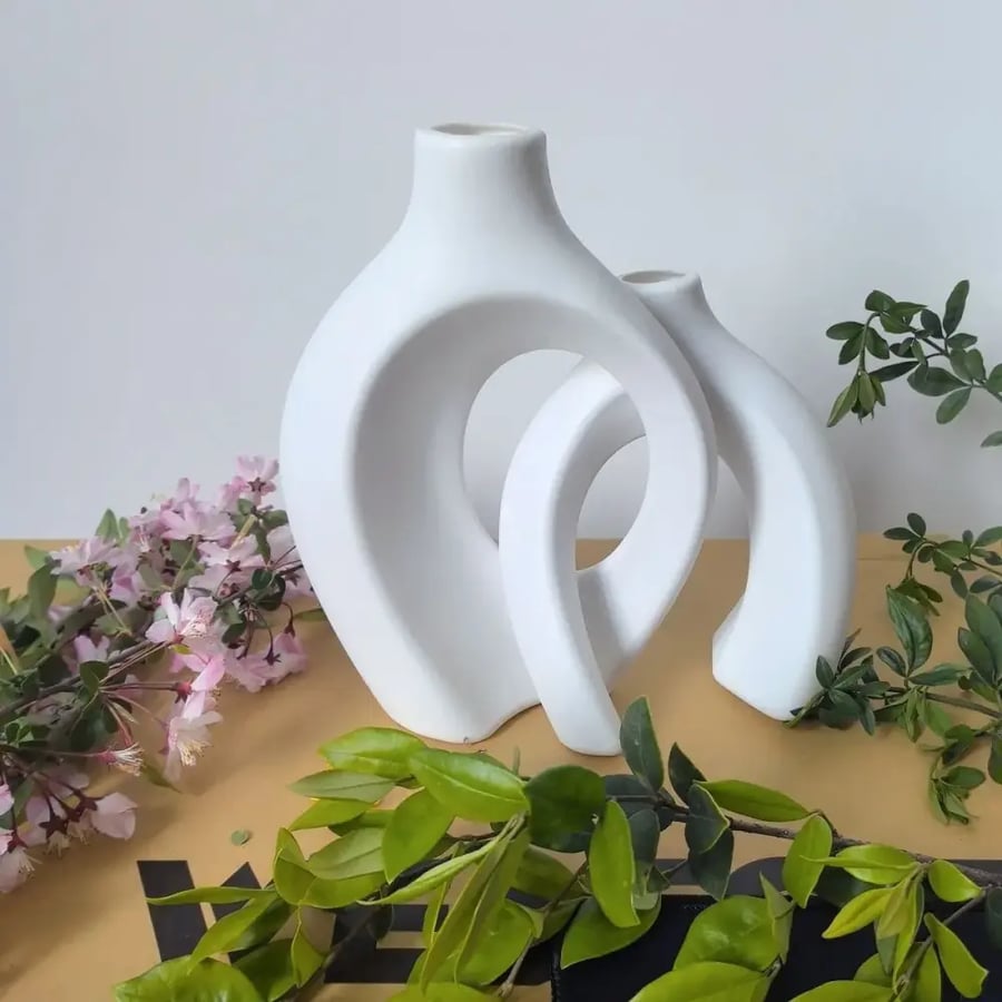مجموعة مزهريات بلاستيكية شمالية 2 قطعة