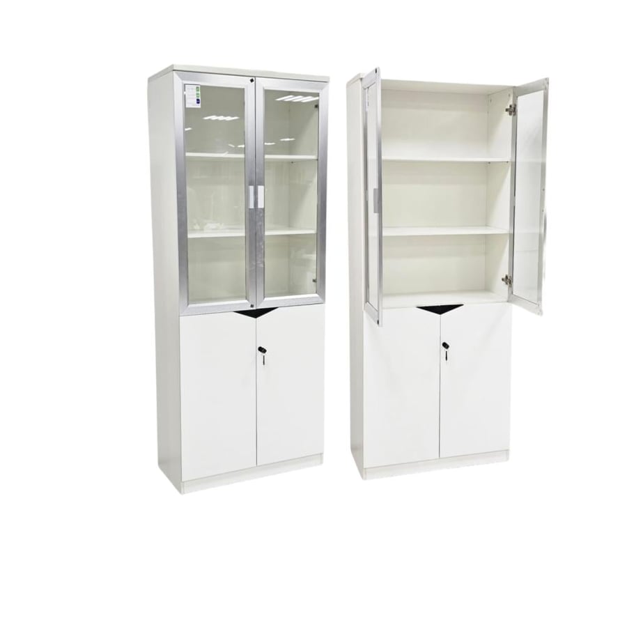 دولاب مكتبي 2 درفه-ابيض200x80x40