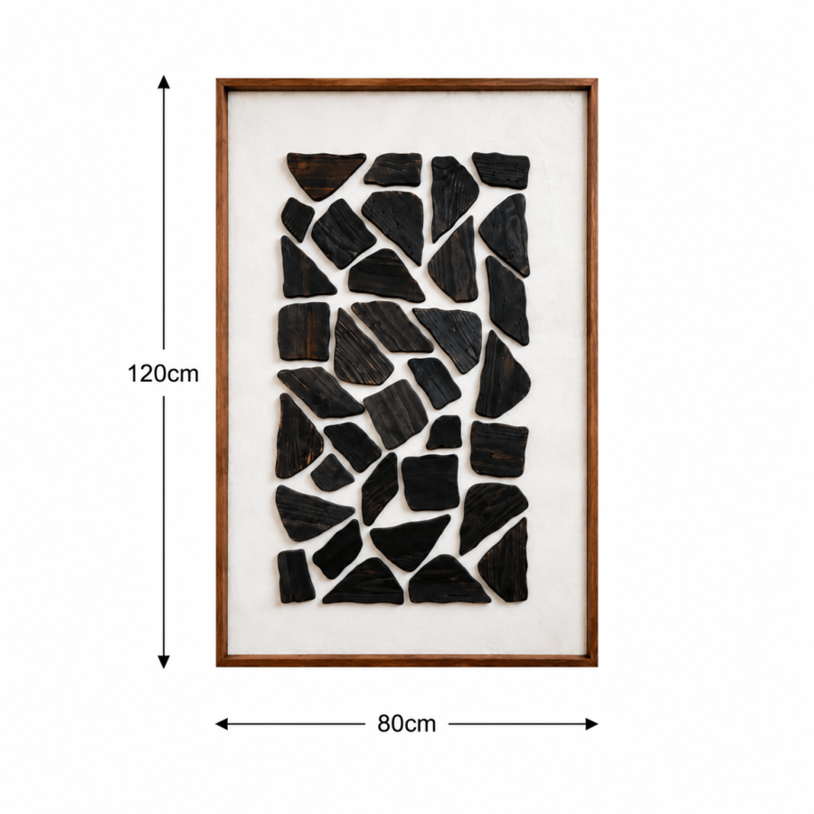 لوحة جدارية كانفاس أسود ورمادي 80×120 سم