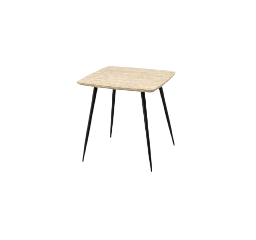 Single wooden multi-colored service table - perfect for serving coffee and organizing your belongings easily