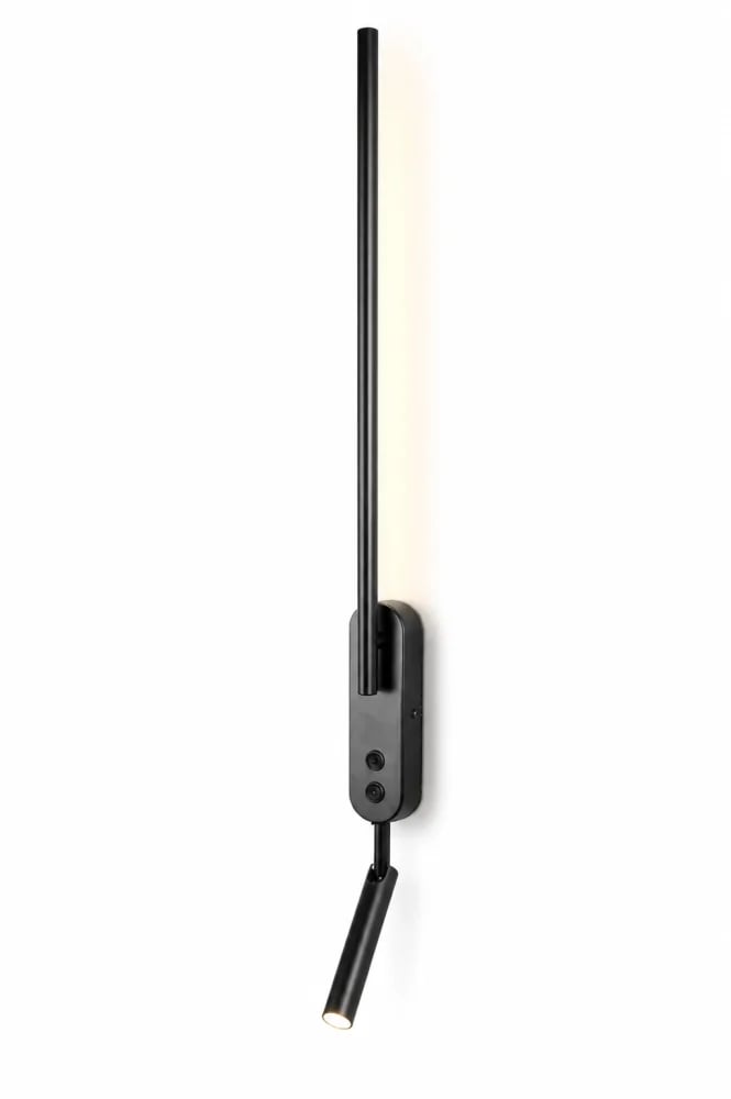 ابليك جداري مودرن أسود LED بطول 85 سم بإضاءة صفراء 3000K