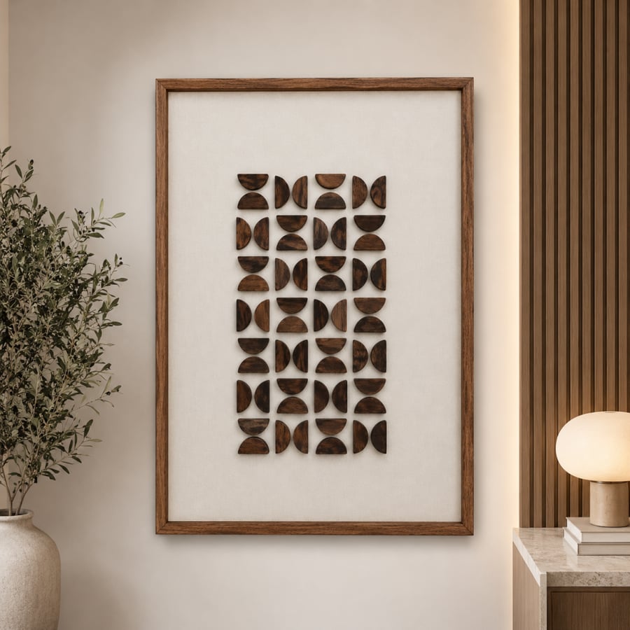 لوحة جدارية كانفاس بني وأبيض 80×120 سم