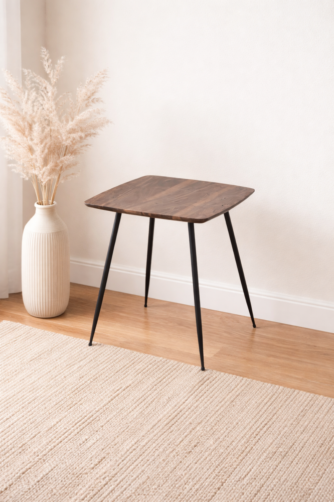 Single wooden multi-colored service table - perfect for serving coffee and organizing your belongings easily