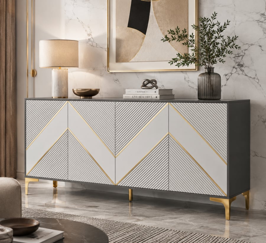 بوفيه Modern Marble Buffet Table | رخام مودرن فاخر