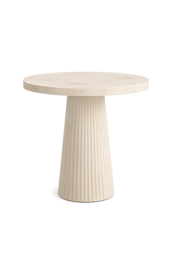 طاولة جانبية CrescentCove Marble ببديل الرخام