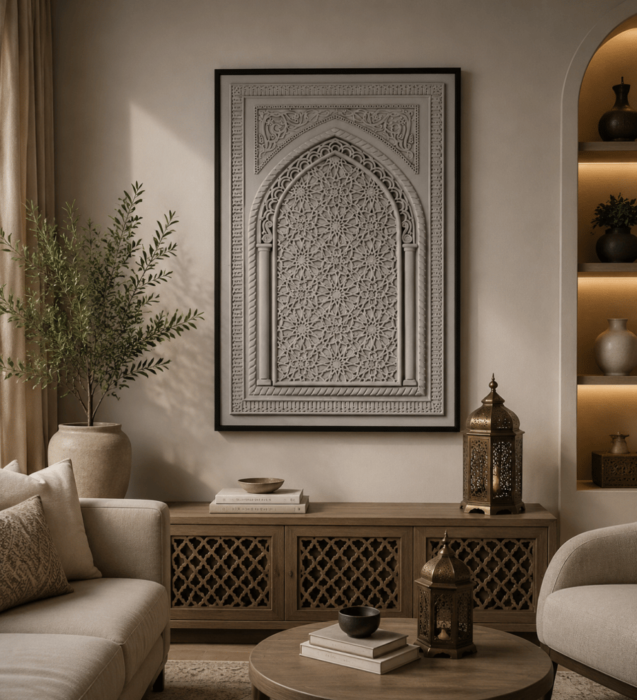 لوحة جدارية كانفاس رمادي 80×120 سم